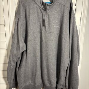 Columbia Heather Gray Fleece Pullover 1/4 Zip